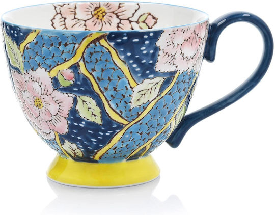 Duka Kaffe Tasse Keramik Blau 350ml