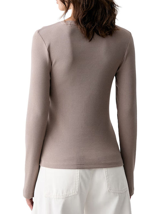 Guess Women's Blouse Washed Taupe
