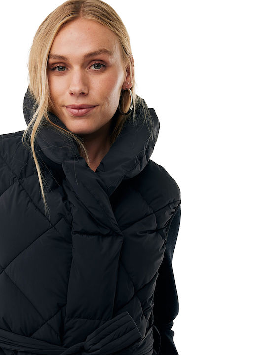 Women's Sleeveless Winter Jacket Black
