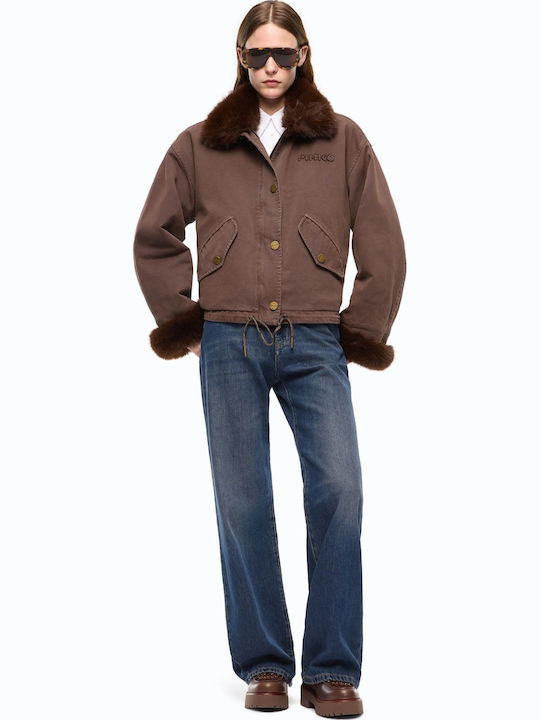 Caban Γυναικείο Bomber Jacket Brown