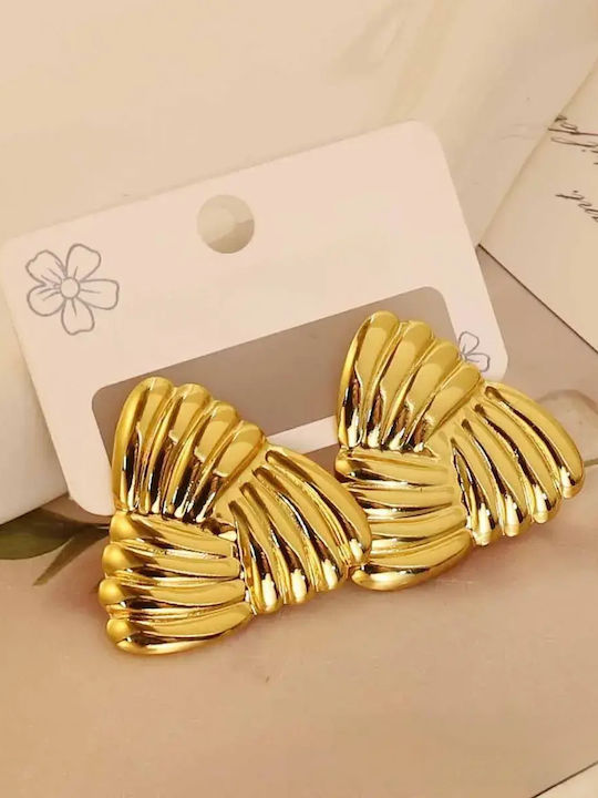 Earrings Made Of Gold Plated Steel Earrings Made Of Gold Plated Steel
