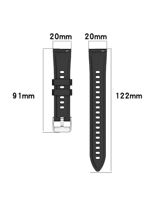 Gummi-Armband Weiß 40mm