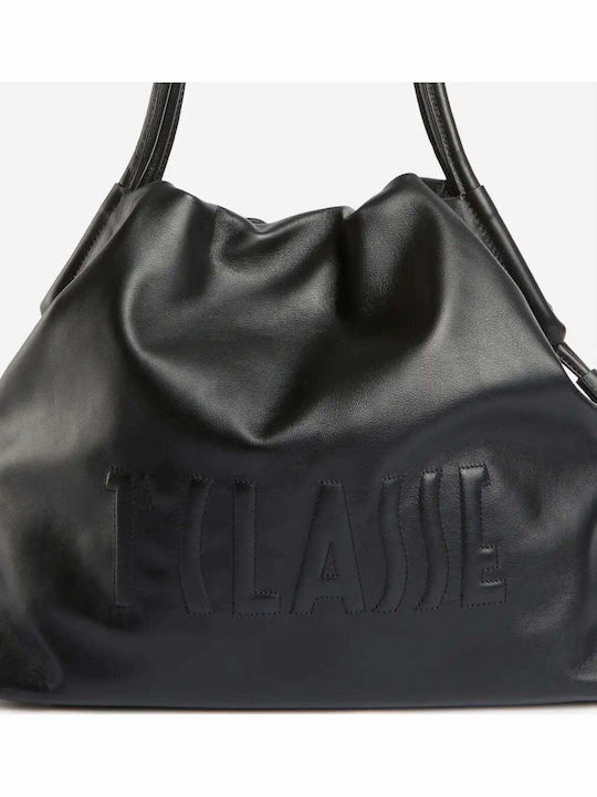 Leder Damen Handtasche Schulter Schwarz