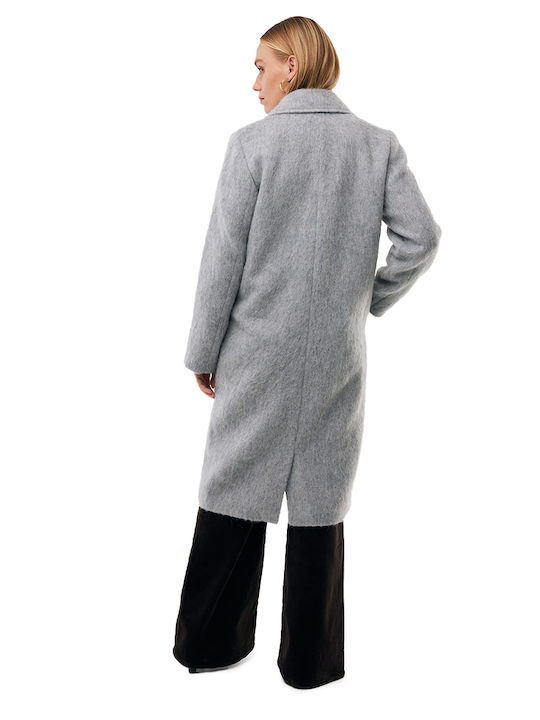 Wool Women's Coat Lt Grey