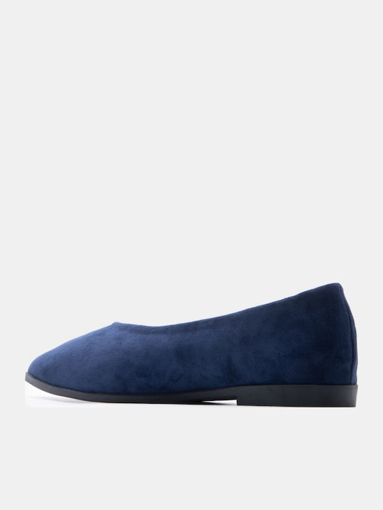 Damen Ballerinas Spitz zulaufend Marineblaue