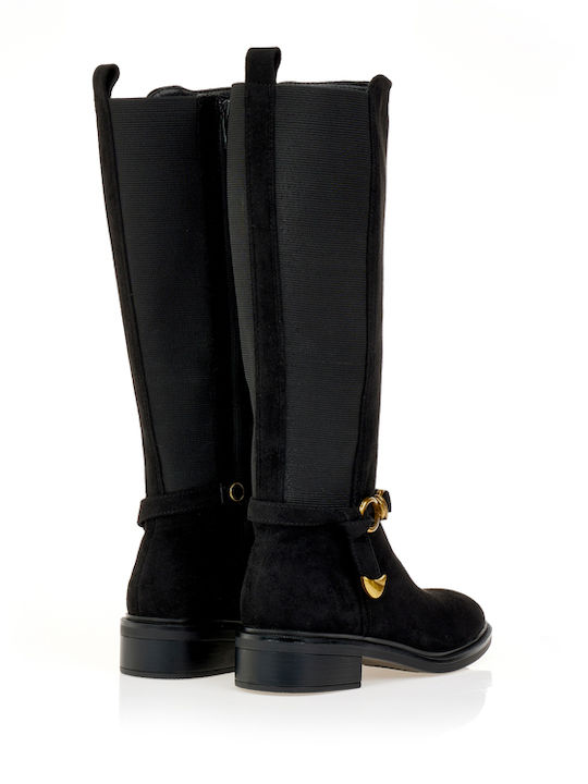 Wildleder Damenstiefel Schwarz