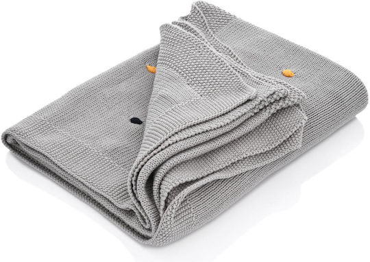 Duka Babydecke Kinderbett Baumwolle Grau 100x130cm