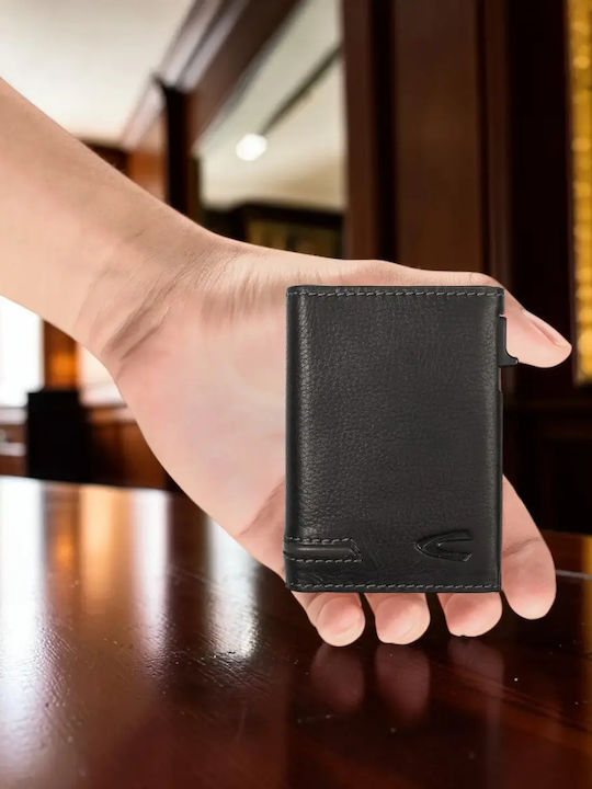 Leather Men's Card Wallet with RFID Black