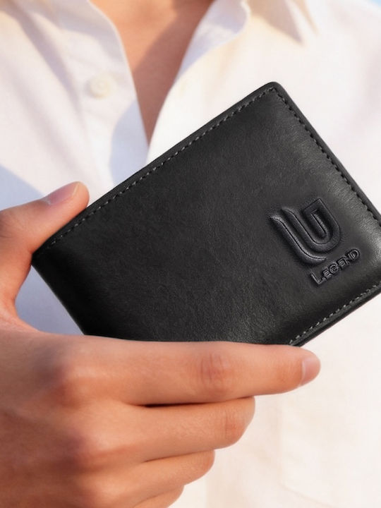 Leder Herrenbrieftasche mit RFID Schwarz