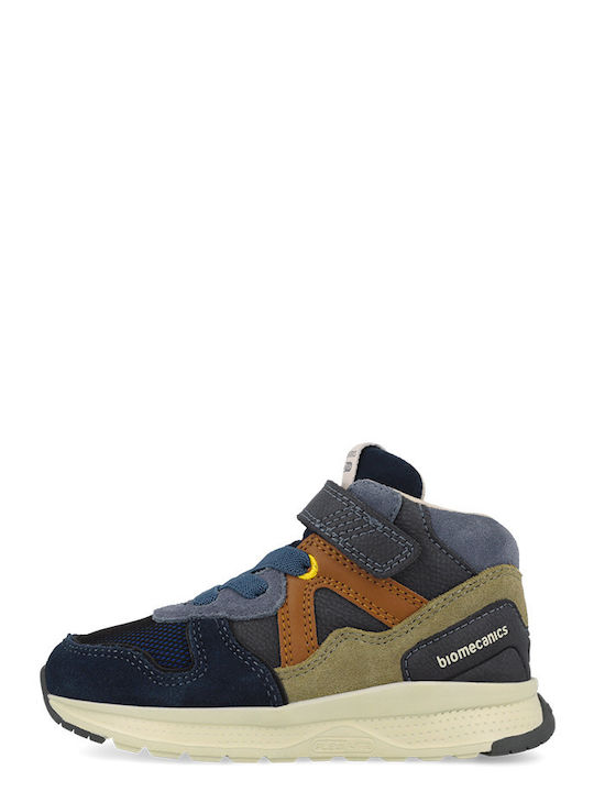 Παιδικά Sneakers High Ανατομικά με Σκρατς Μπλε