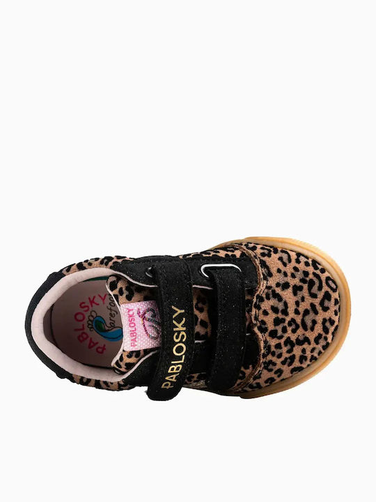 Kids Anatomic Barefoot Sneakers with Hoop & Loop Closure Beige