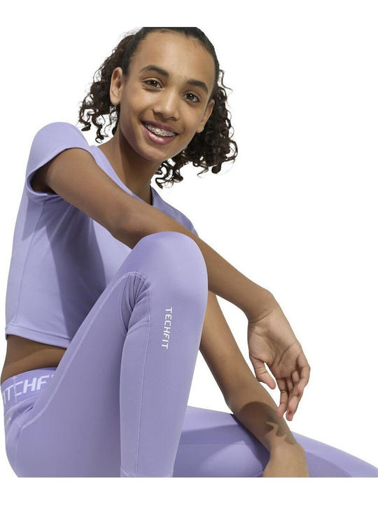 Παιδικό Κολάν Αθλητικό Cropped Μωβ Leggings