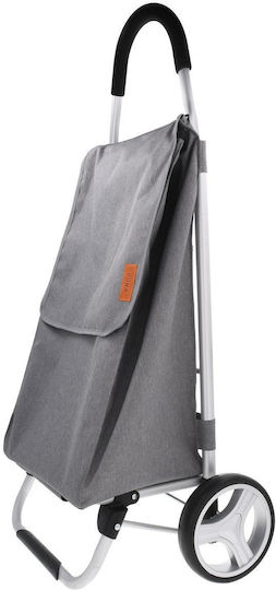 Duka Stoff Einkaufswagen Klappbar Graues 45lt