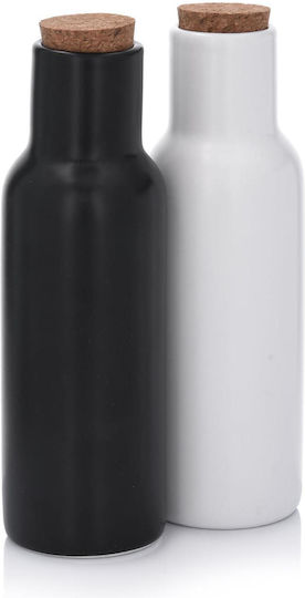 Duka Duka Öl- und Essigspender-Set aus Porzellan mit Fluss 300ml