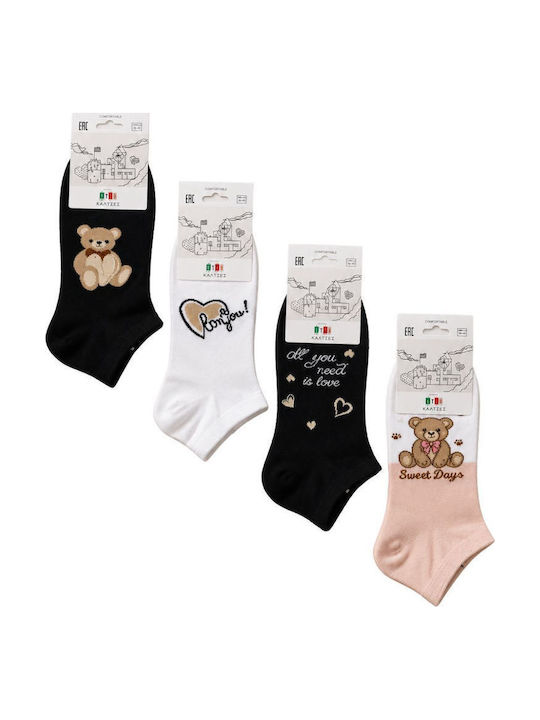 YTLI Women's Multicolour Socks 4Pack