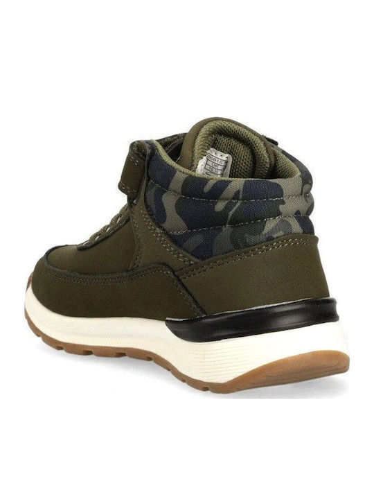 Ascot Mini Kids Military Boots with Laces Khaki