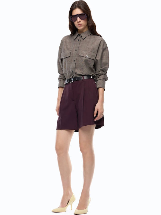 Damen-Shorts Burgundisch