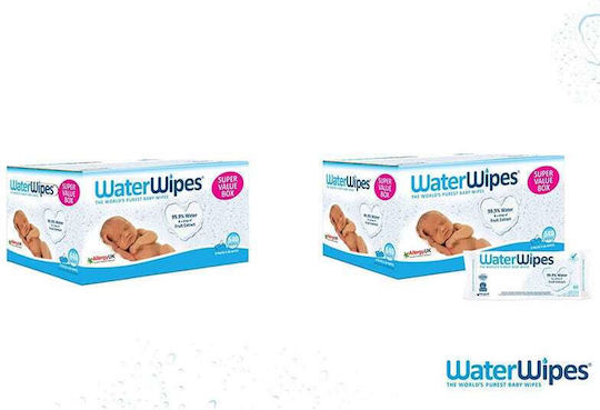 WaterWipes Baby Wipes 99.9% Water Alcohol-Free Parabens Free 9x60pcs