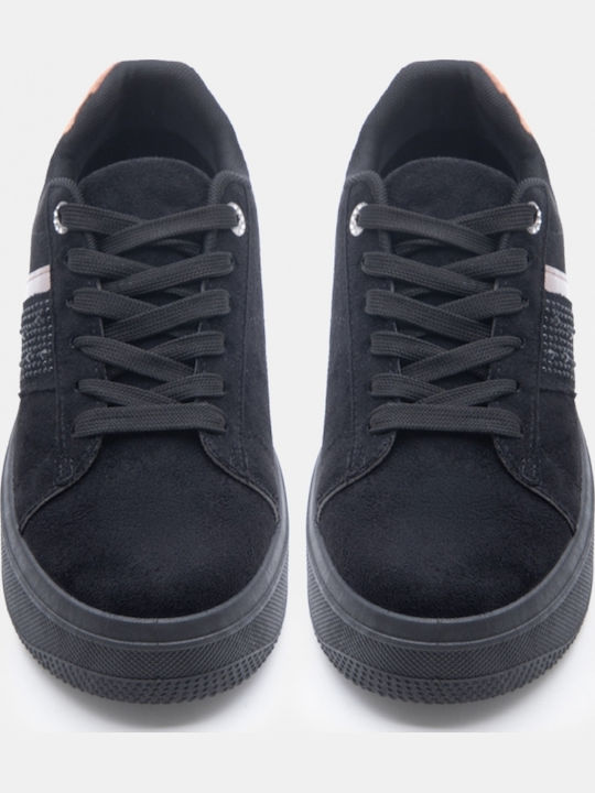 Damen Flatforms Sneakers Schwarz