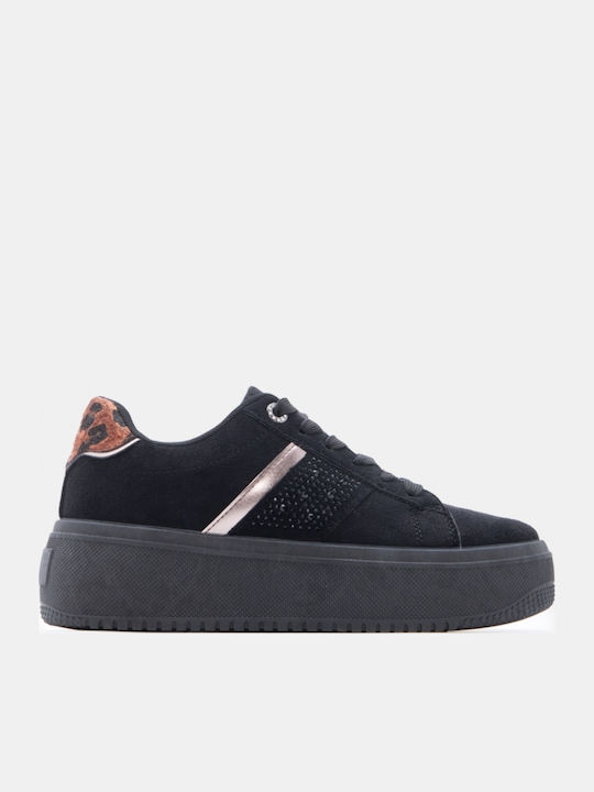 Damen Flatforms Sneakers Schwarz
