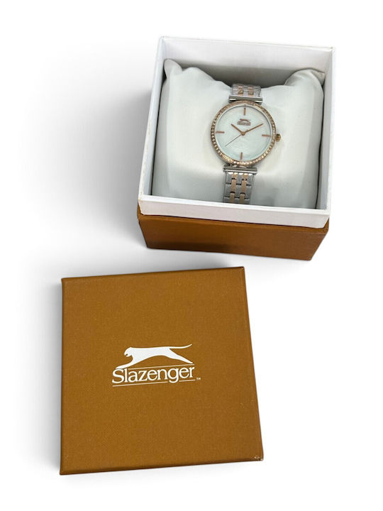 Slazenger Дамски Кварцов Часовник с Розово Златна Стоманена Гривна