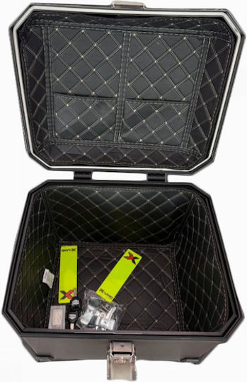 X-Land S Motorcycle Top Case Aluminum 45lt Black