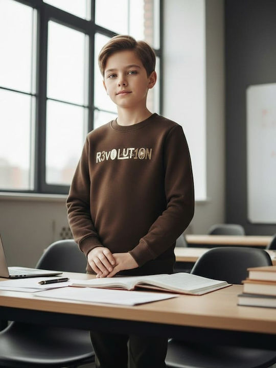 Kinder-Sweatshirt Braun