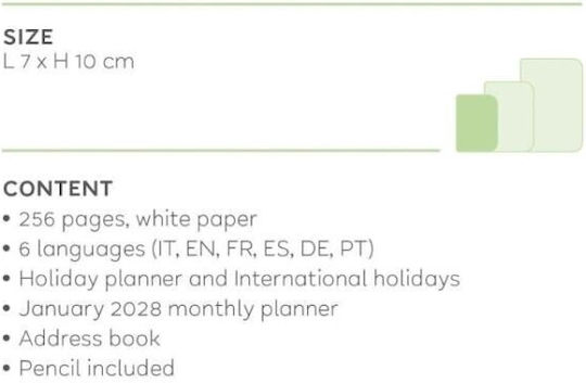 Legami Milano Ημερήσια Ατζέντα 2027 Λευκή 7x10εκ.