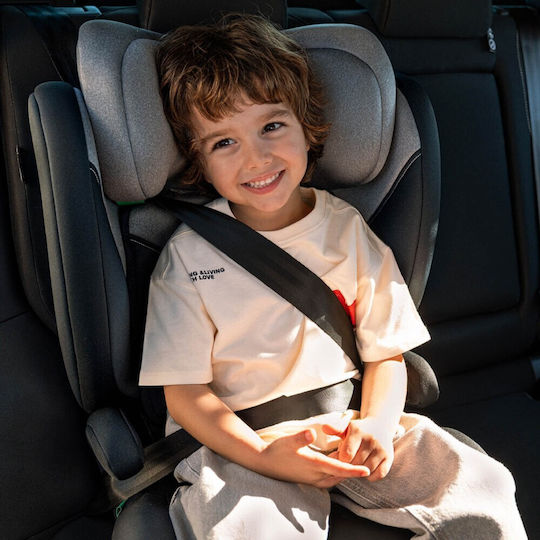 Kinderkraft i-Spark 2 Plus Столче за кола с висока облегалка i-Размер Сив