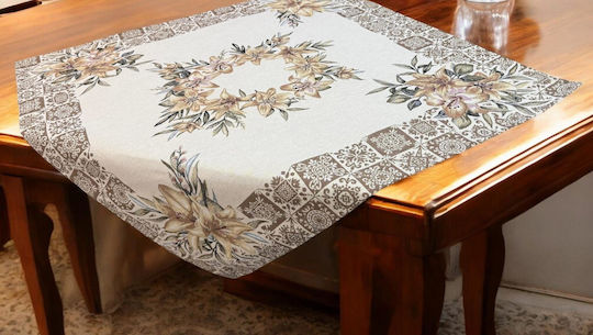 Linea Home Τραπεζομάντηλο Σετ 5τμχ Μωβ 140x140εκ.
