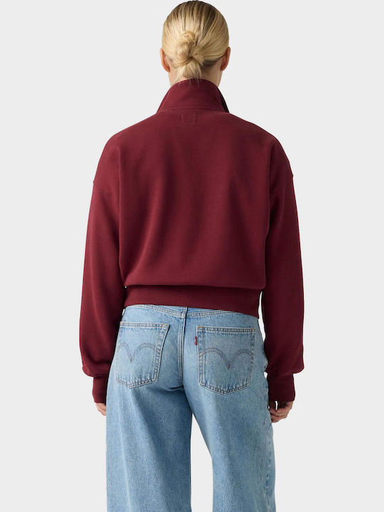Graphic Vintage Sweatshirts & Hoodies für Damen Dunkelrotes Fleece