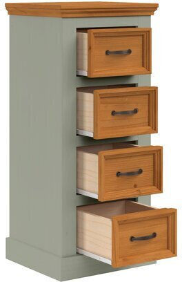 Tolelio 126 Storage Chest of Drawers in Metal & Wood with 4 Drawers W45xD40xH100cm Tolelio 126 Storage Chest of Drawers in Metal & Wood with 4 Drawers W45xD40xH100cm