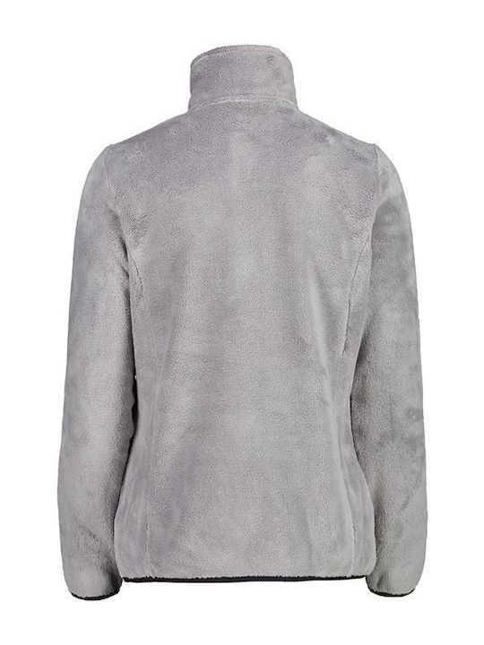 Fleece Damen Strickjacke in Weiß Farbe