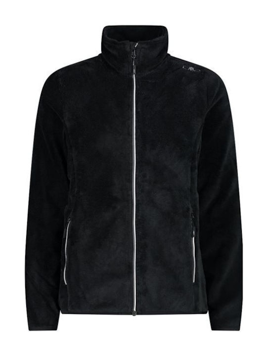 Fleece Damen Strickjacke in Weiß Farbe