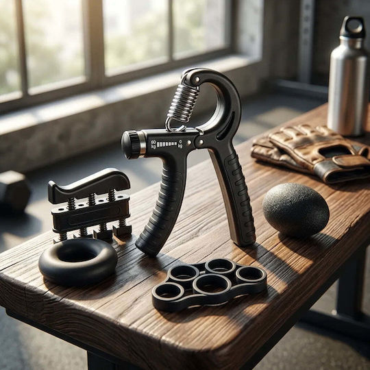 VSL Sports Hand Grips 5 Pcs Black with Resistance up to 60kg