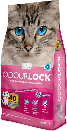 Intersand Odourlock Άμμος Γάτας Μπετονίτης με Άρωμα Baby Powder 12kg