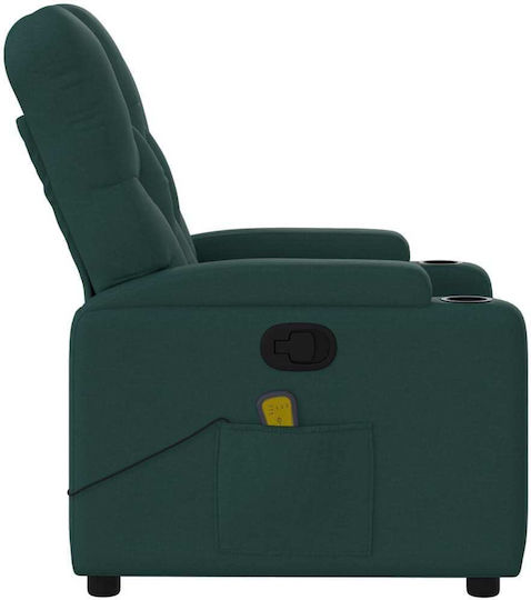 Relax Armchair Massage Dark Green 74x86.5cm