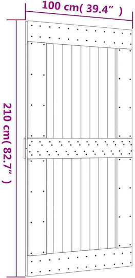 Ușă glisantă Natural Alb 3445037 Maro