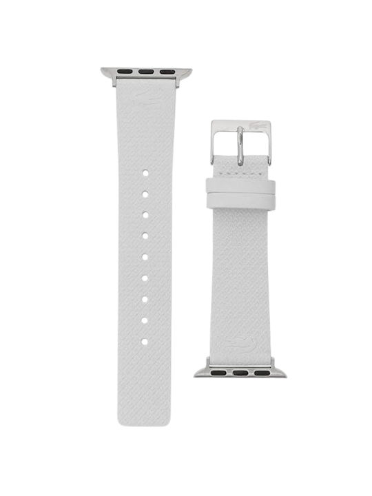 Lacoste Leather White Strap (Apple Watch 38/40 Mm)
