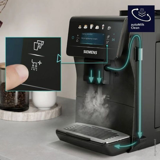 Siemens Eq600 Iaroma Αυτόματη Μηχανή Espresso Εντοιχιζόμενη 1500W Πίεσης 15bar με Μύλο Άλεσης Μαύρη TP603E08