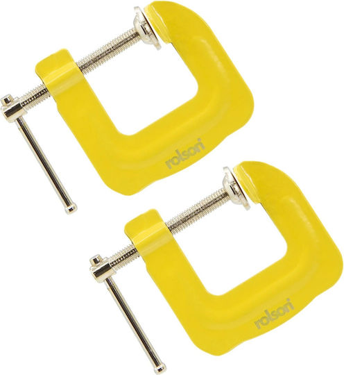 Rolson G-type Steel Screw Clamps 25 Mm 2 Pieces