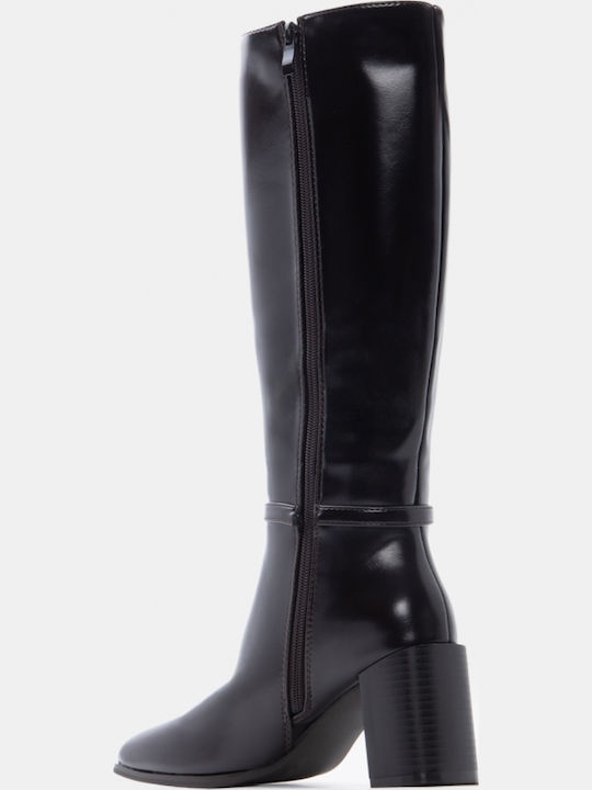 Damenstiefel mit Mittelhohem Absatz und Braun mit Pelz