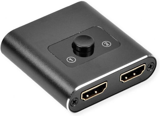 Roline Διπλής Κατεύθυνσης Διακόπτης Hdmi Roline 4k60 2x