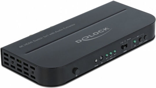 Delock HDMI-Schalter 3 Ports 4K@60Hz Audio-Extractor Delock 66498