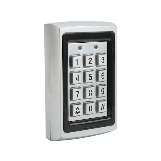 Tastatură de control acces Standalone Mentor Acs027 2in1 Pin + Card Rfid 5-15 cm 0-99 s Iluminată Metalică