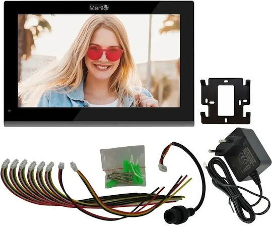 Smart Video Interfon Mentor Svk4102b 4 Fire Wi-Fi Card Pin Tuya App 10 Inch Ips Dvr Fhd 2mp Ip66 Negru