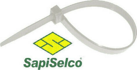 Sapiselco Plastic Cable Ties in White Colour 100pcs SEL.2.203