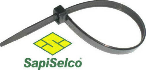 Sapiselco Plastic Cable Ties 430mmx4.5mm In Black Colour 100pcs SEL.3.428