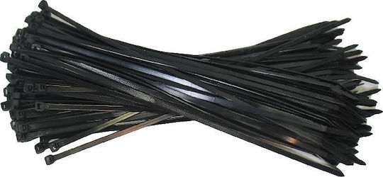 Sapiselco Πλαστικά Δεματικά Καλωδίων 100mmx2.5mm σε Μαύρο χρώμα (100τμχ) SEL.3.202
