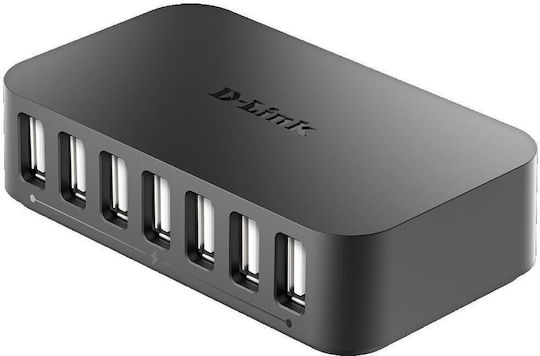 D-Link DUB-H7 D1 v1 USB-Hub 7 Anschlüsse USB 2.0 mit USB-A Anschluss